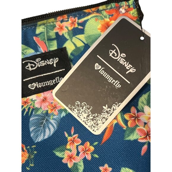 Disney Loungefly Lilo Stitch Tropical Floral Passport Crossbody Bag Top Zip NWT - Picture 6 of 6